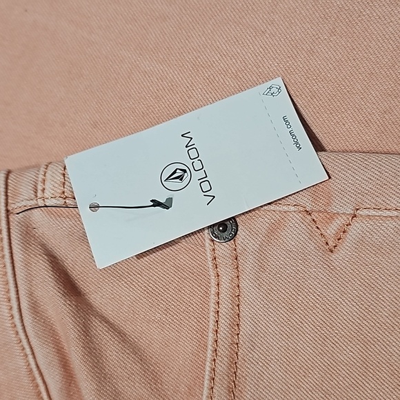 Volcom Straight Raw Hem High Rise Jeans Size 26 NWT - Picture 3 of 12